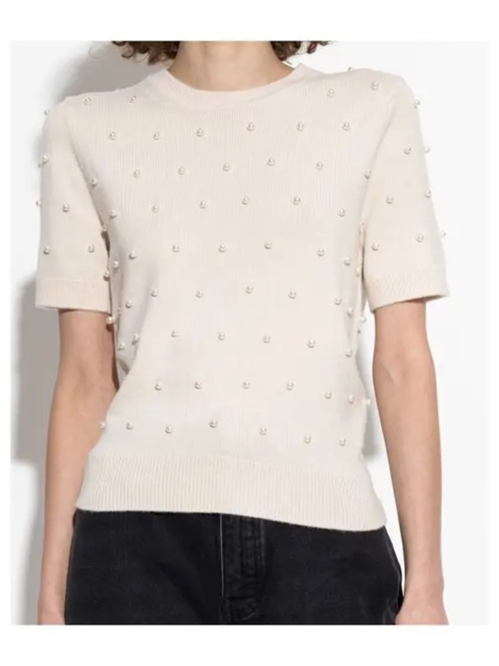 Zimmerman Beaded Short Sleeve Sweater